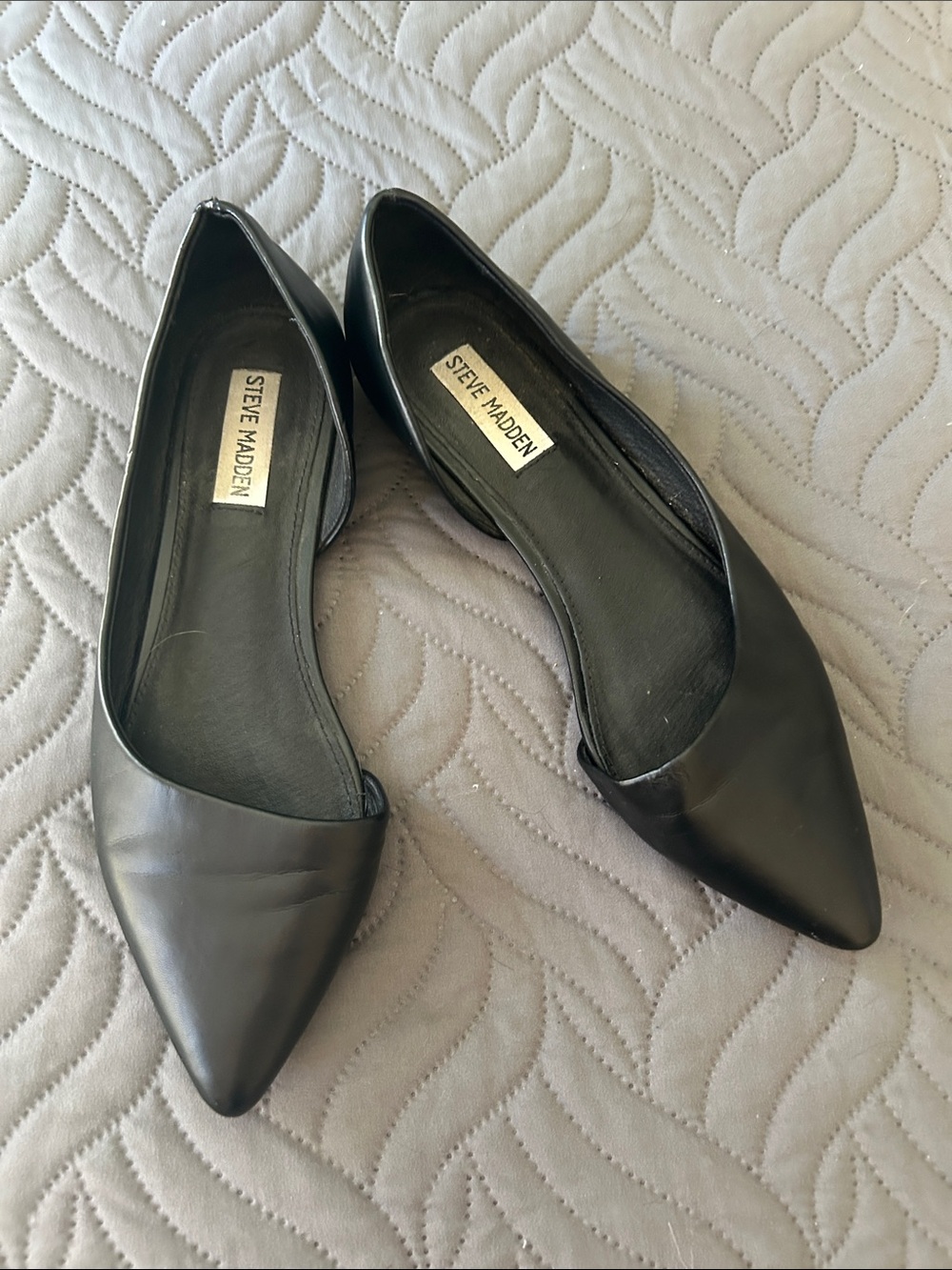 🖤 Steve Madden Adrianna Women's Black Pointed Toe Flats